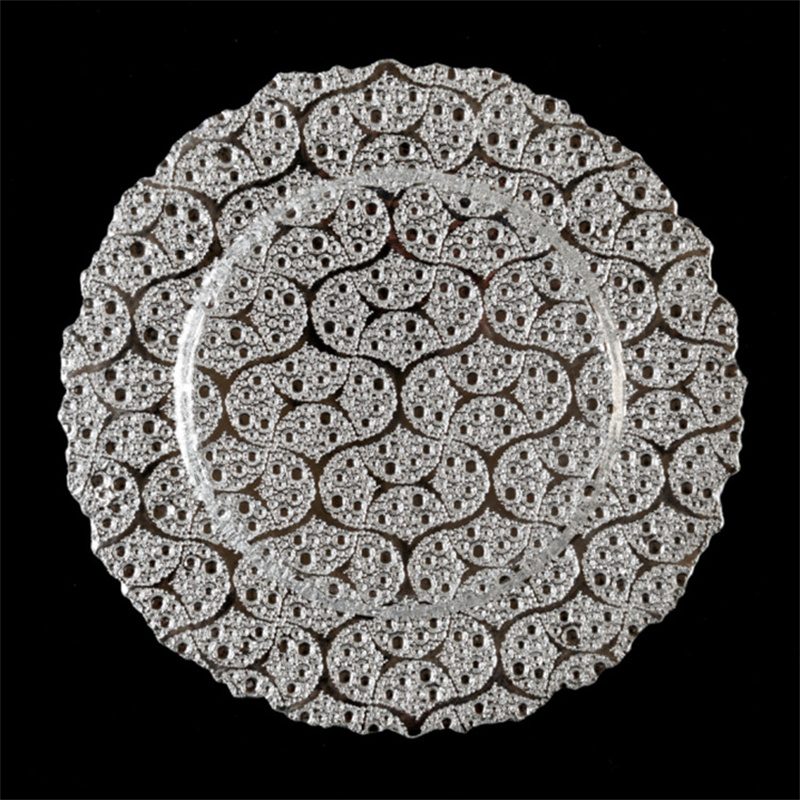 glass charger plate 1 Wholesale Glass Charger Plate PZ-049 - Image 1